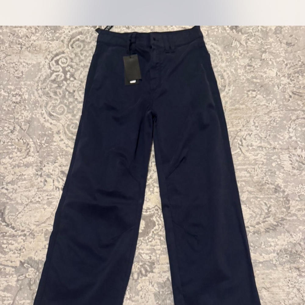 PAIGE Women's Dark Blue Wide Leg Pants